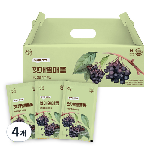 황금이네 헛개즙 100ml 30포, 3L, 4개