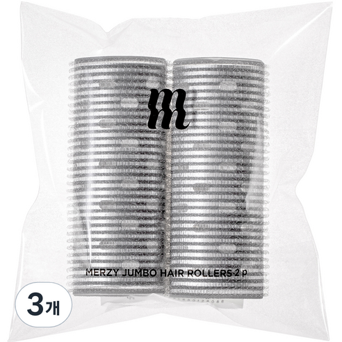 머지 열전도 헤어롤 앞머리 점보 구르프 106 x 40 mm 2p, 혼합색상, 3개