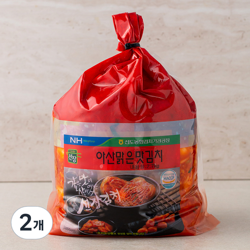 농협 선장 아산맑은맛김치, 2.7kg, 2개
