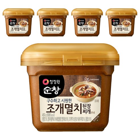 청정원순창 조개멸치 된장 찌개양념, 450g, 5개