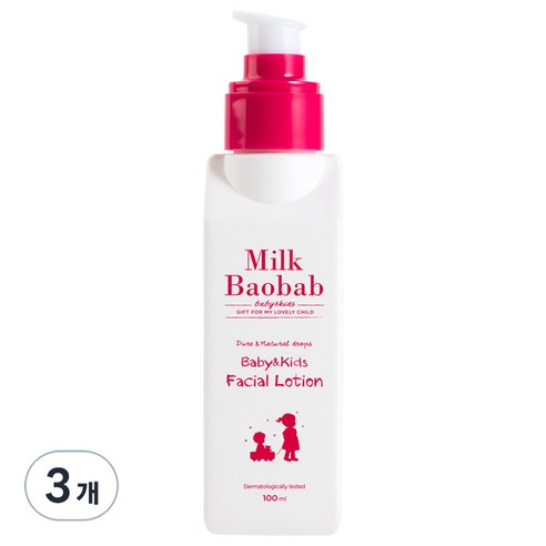 밀크바오밥 비오클라쎄 베이비&키즈 페이셜 로션, 100ml, 3개