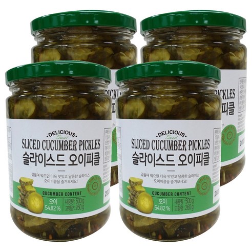 센푸드 슬라이스드 오이피클, 4개, 500g