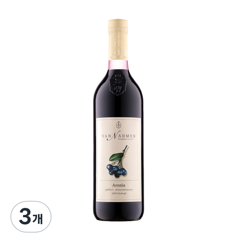 반나멘 유기농 아로니아 주스, 750ml, 3개