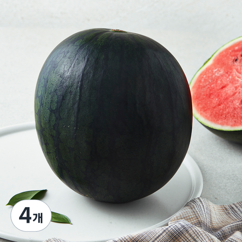 한반도 까망 애플수박, 3kg 미만, 4개