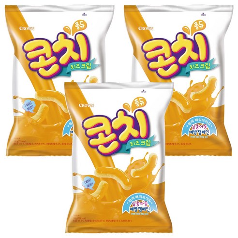 크라운 콘치 치즈크림, 135g, 3개