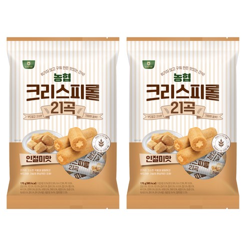 농협식품 크리스피롤 21곡 인절미맛, 2개, 170g