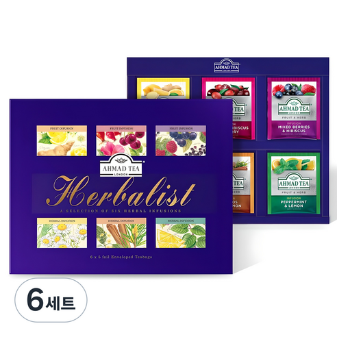 아마드티 허브 셀렉션 선물세트, 허브차 6종, 6세트