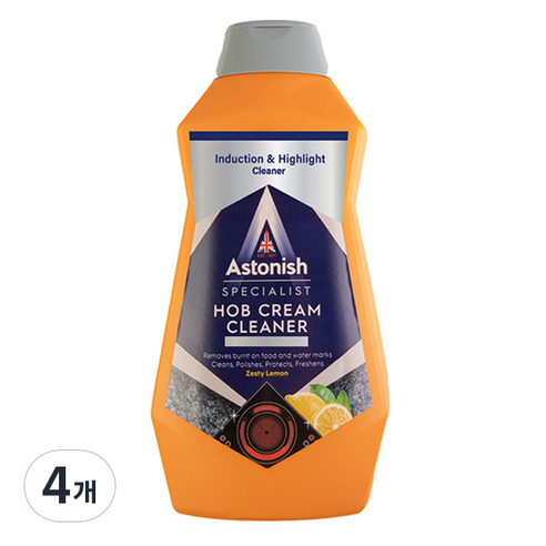 아스토니쉬 인덕션 클리너 하이라이트 청소세제 제스티 레몬향, 500ml, 4개