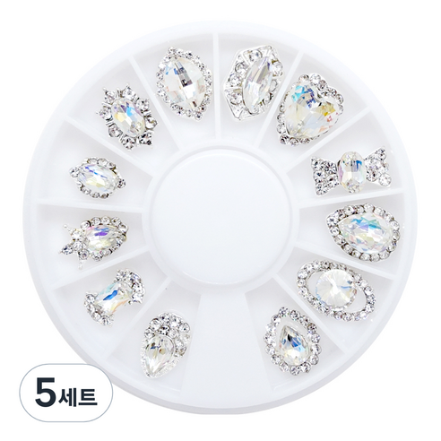 메이브라운 네일파츠 01 다이아 네일스톤 12종, 혼합색상, 5세트