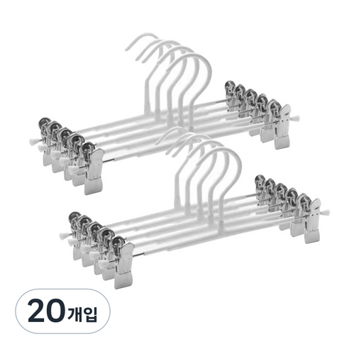 순잠 논슬립 하의용 옷걸이, 화이트, 20개