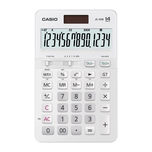 카시오 일반 계산기 JS-40B, 화이트, 1개