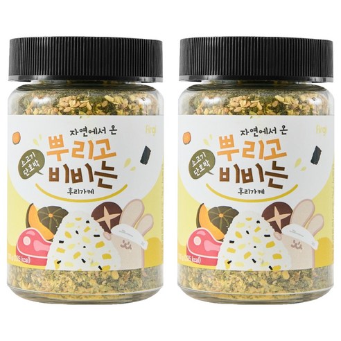 퍼기 자연에서 온 뿌리고 비비는 후리가케, 소고기 단호박, 100g, 2개