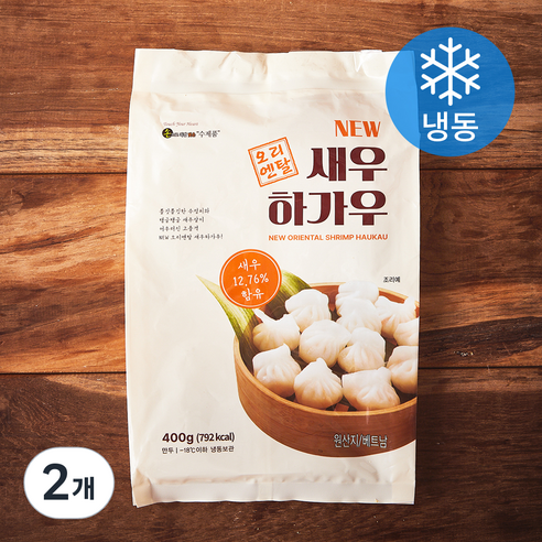 딤섬 NEW 오리엔탈 새우하가우 (냉동), 400g, 2개 - 손만두 | 쿠팡