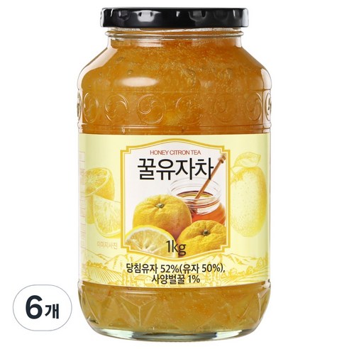 초록원 꿀유자차, 1kg, 6개, 1개, 1kg