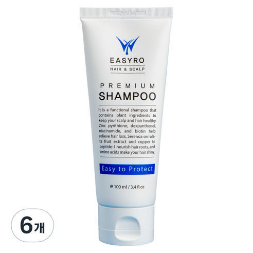 이지로 헤어 앤 스칼프 프리미엄 샴푸, 100ml, 6개