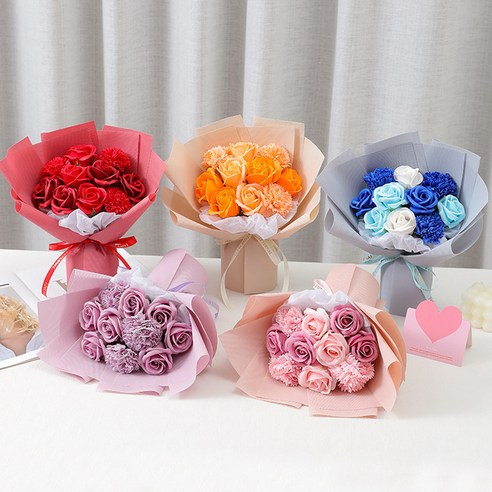 향기롭고 러블리한 선물, 앙플랜트 비누꽃 로맨틱 꽃다발
