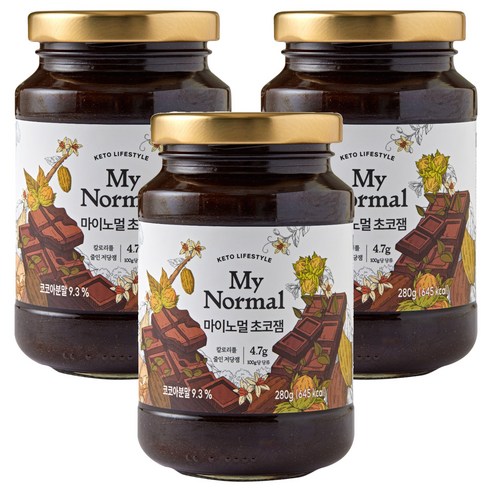 마이노멀 초코잼, 280g, 3개