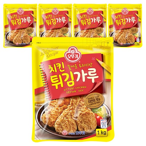 오뚜기 치킨 튀김가루, 1kg, 5개