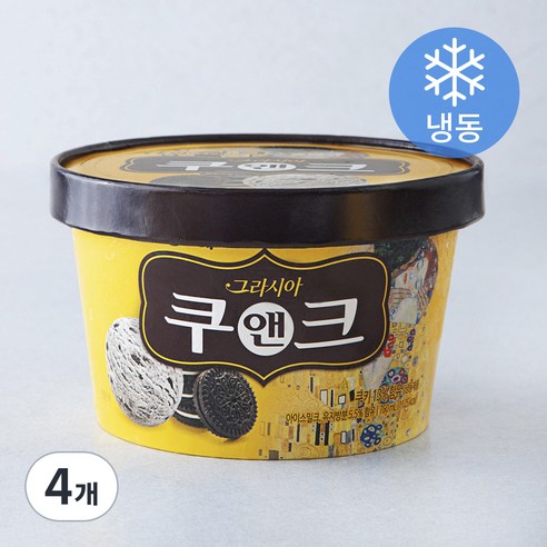 빙그레 그라시아 쿠앤크 아이스밀크 (냉동), 750ml, 1개입, 4개