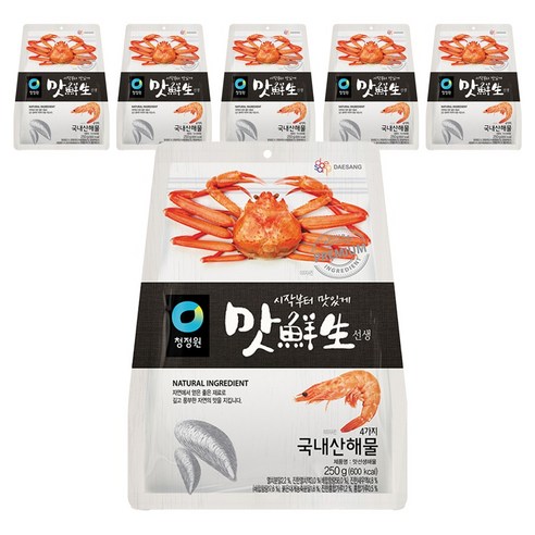 청정원 맛선생 해물 조미료, 250g, 6개