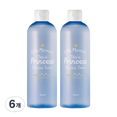뷰티레시피 리틀머메이드 프린세스 마린토너, 500ml, 6개
