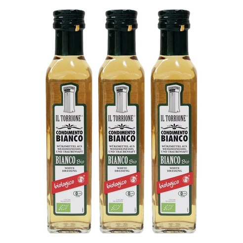 일토리오네 유기농 화이트 와인 식초 드레싱, 250ml, 3개
