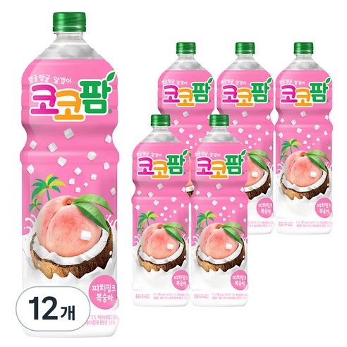 해태음료 코코팜 피치핑크 복숭아 1.5L, 12개