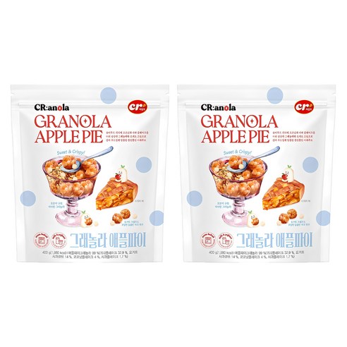 씨알로 그래놀라 애플파이 시리얼, 400g, 2개