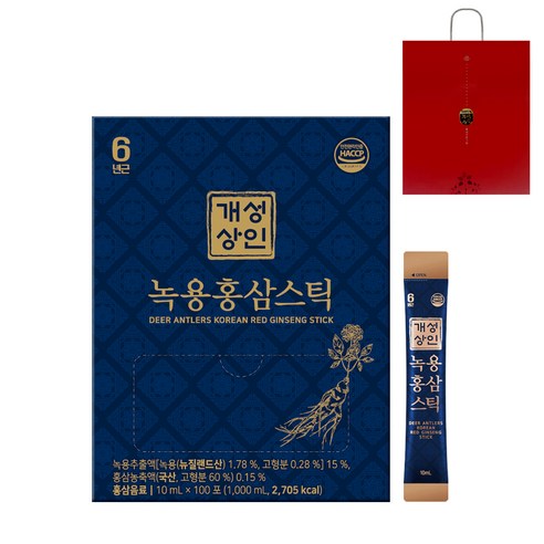 개성상인 녹용 홍삼스틱 + 쇼핑백