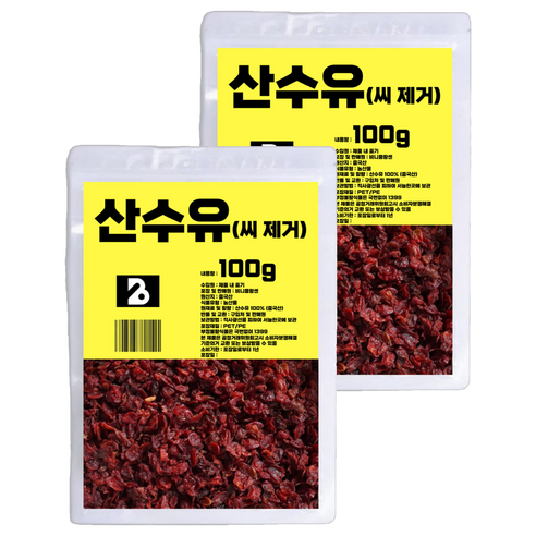 비니플랑센 씨 제거 산수유, 100g, 2개