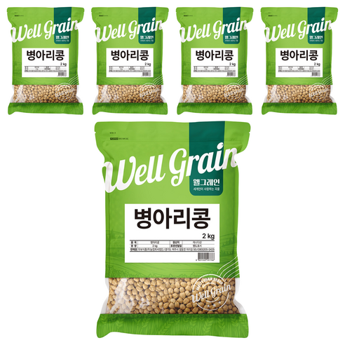 웰그레인 병아리콩, 2kg, 5개