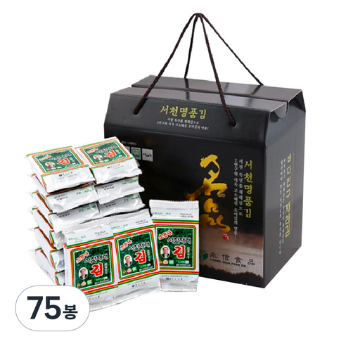 바다친구 서천 명품김 도시락김, 75개, 4g