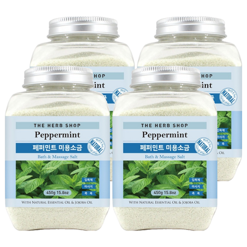 더허브샵 미용소금 페퍼민트, 450g, 4개
