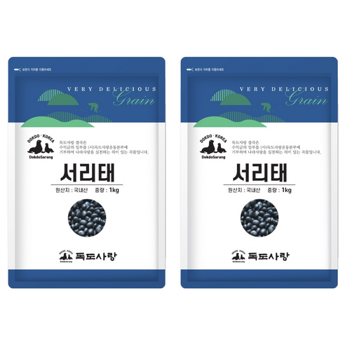 독도사랑 서리태콩, 1kg, 2개