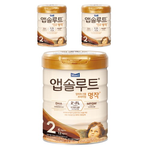 앱솔루트 명작 2FL 분유 2단계, 800g, 6개