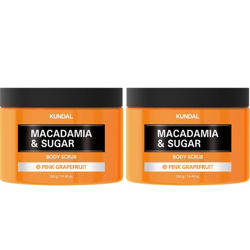 쿤달 슈가 바디 스크럽 핑크그레이프프룻향, 550g, 2개