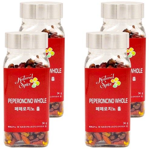 내츄럴스파이스 페페로치노 홀 향신료, 34g, 4개
