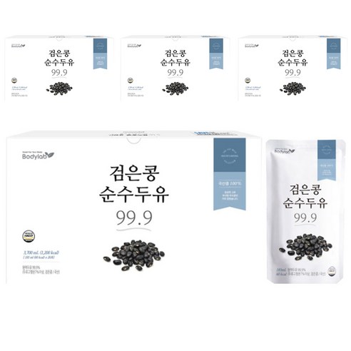 바디랩 검은콩 순수 두유 99.9, 185ml, 80개