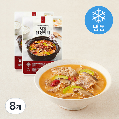 [로켓프레시] 고른 차돌 된장찌개 (냉동), 600g, 8개