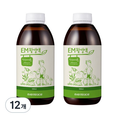 에버미라클 EM 활성액, 500ml, 12개