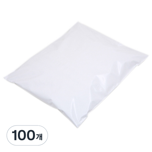 LDPE 핫멜트 이중지 택배봉투 10mm 화이트 N20G20028, 100개
