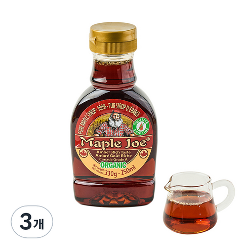 메이플조 유기농 메이플시럽, 3개, 250ml