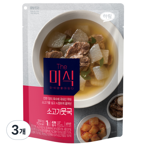더미식 소고기뭇국, 350g, 3개