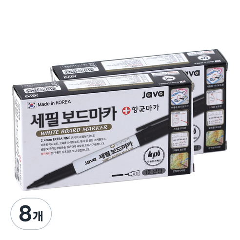 자바펜 세필 보드마카, 검정, 96개