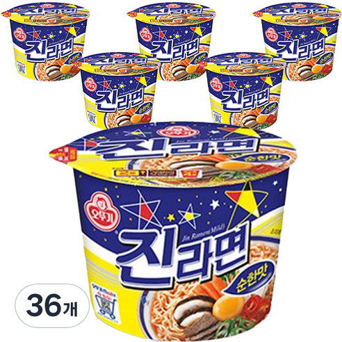 오뚜기 진라면 순한맛 용기 110g, 36개
