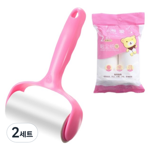 세컨드베스트 먼지제거롤러 테이프클리너 + 40매 x 2p 세트, 2세트