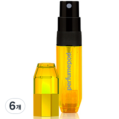 트라발로 퍼퓸팟 아이스 펌핑식 충전 휴대용 향수공병 5ml, 옐로우, 6개