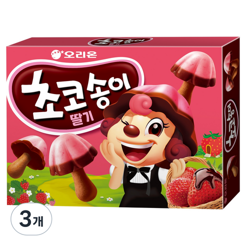 초코송이 오리온 딸기, 3개, 45g