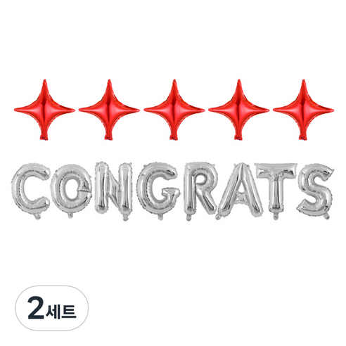 마켓감성 축하 반짝 빛 파티 커튼 세트, 타입 5, 2세트