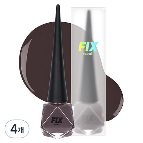 픽스서울 네일라커 매니큐어, 04 가을밤, 8ml, 4개